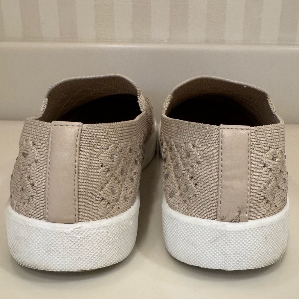 White Mountain Ladies Bling Sneakers In Taupe Tan - Picture 10 of 16